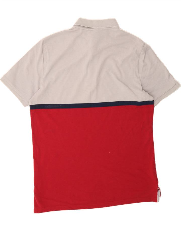 NIKE Mens Polo Shirt Large Red Colourblock Cotton Vintage Nike and Second-Hand Nike from Messina Hembry 