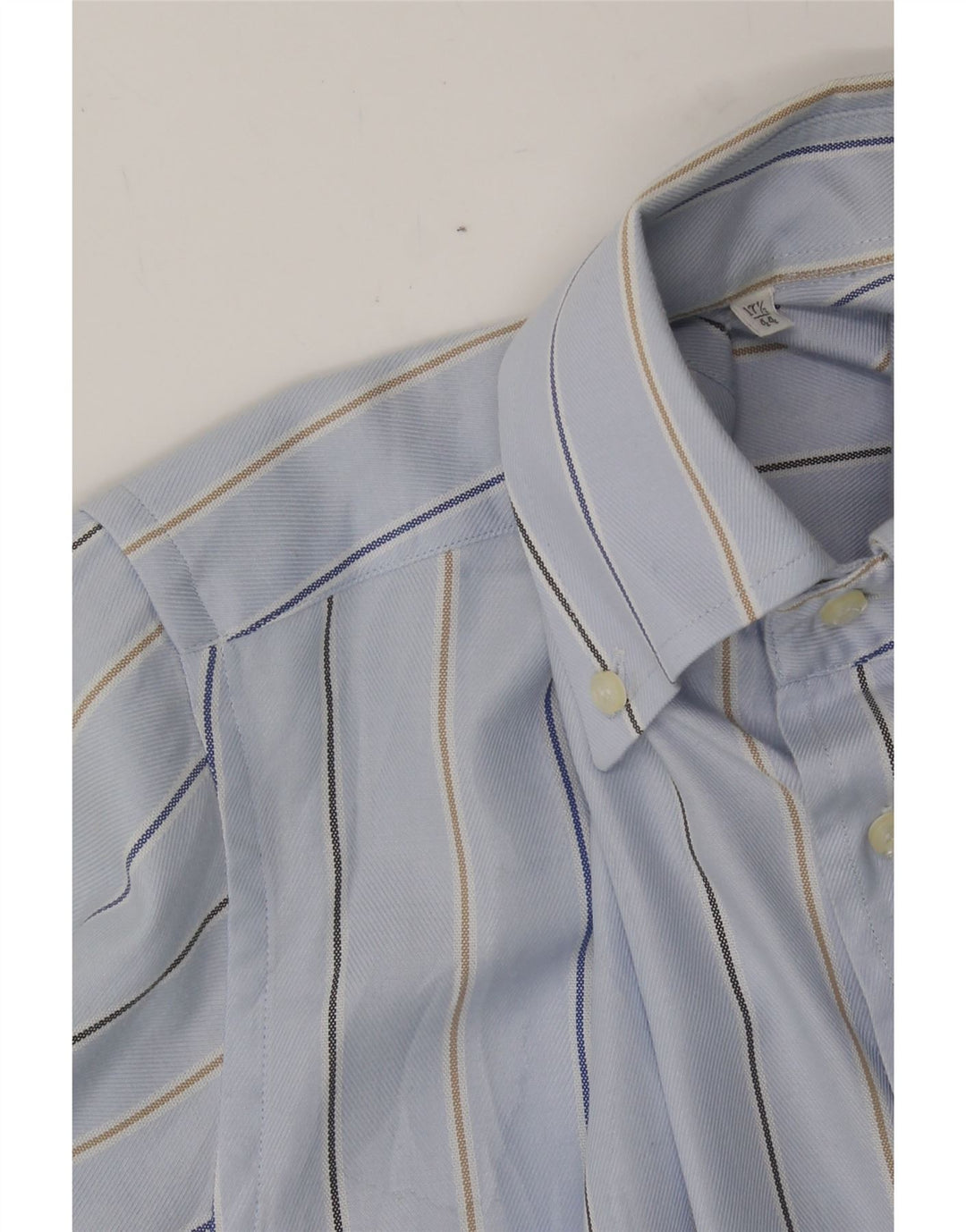 ROCCOBAROCCO Mens Shirt Size 17 44 XL Blue Striped Cotton Vintage Roccobarocco and Second-Hand Roccobarocco from Messina Hembry 
