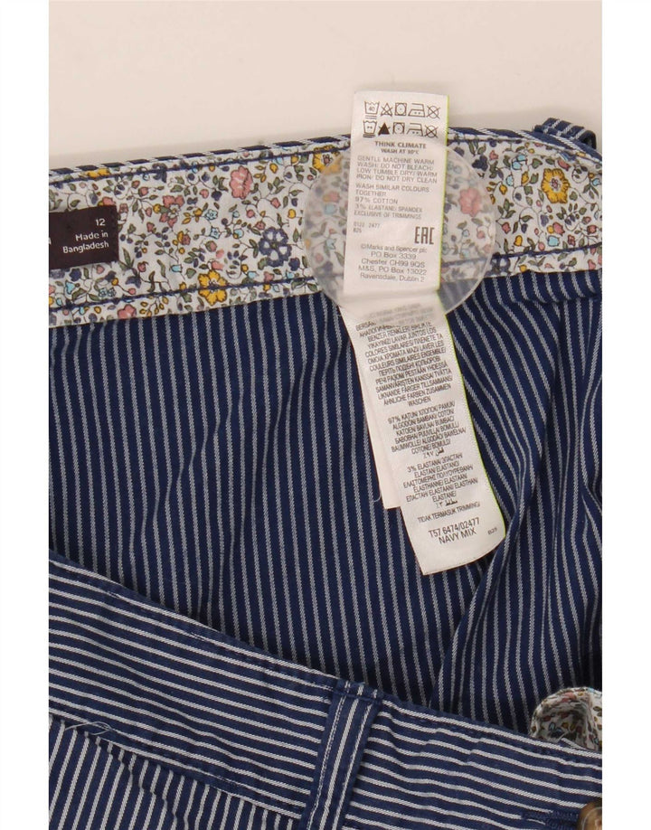 Marks & Spencer Chinobukser til kvinder UK 12 Medium W30 L26 Marineblå