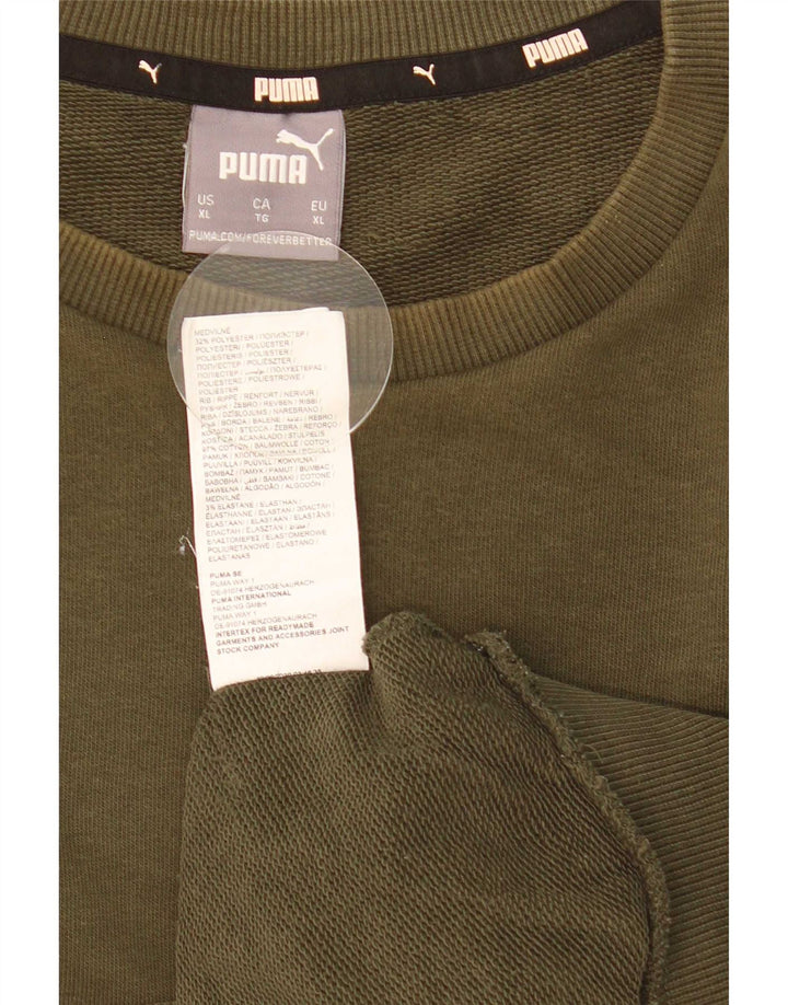 Puma Herre Sweatshirt Jumper XL Khaki Bomuld