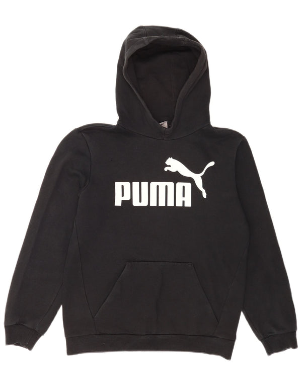 Puma Boys Graphic Regular Fit hættetrøjetrøje 13-14 år Sort Bomuld Sports