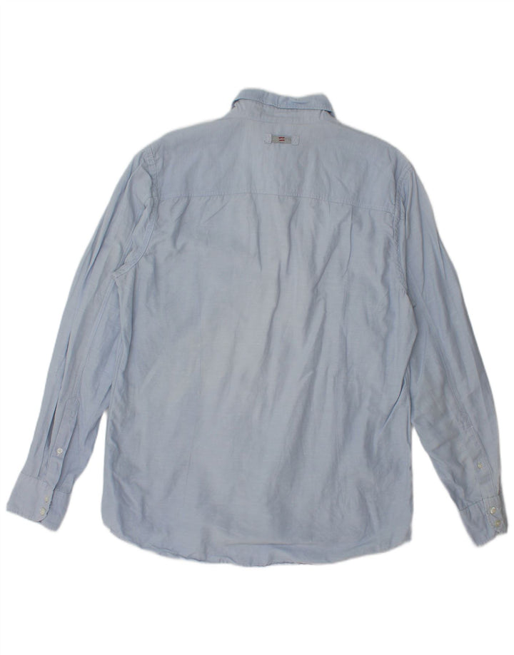 Napapijri herreskjorte stor blå bomuld