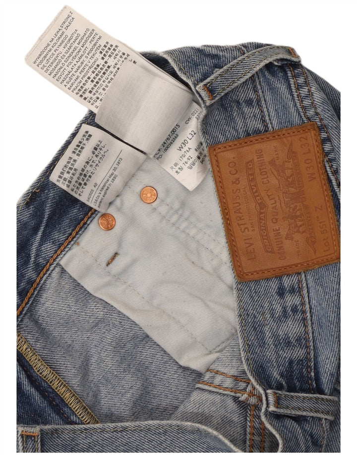 Levi's Herre 551 lige jeans W30 L32 blå bomuld