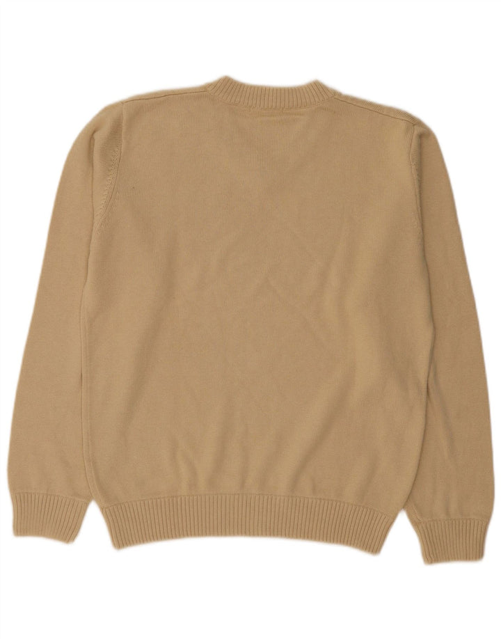 Sergio Tacchini Herre V-hals sweater lille beige bomuld