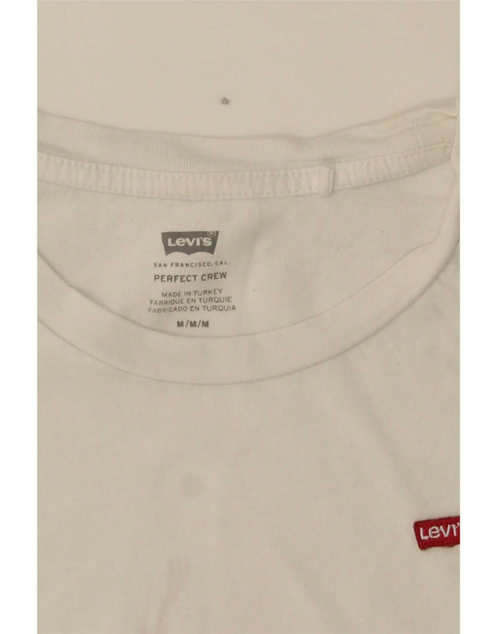 Levi's Dame T-Shirt Top UK 14 Medium White