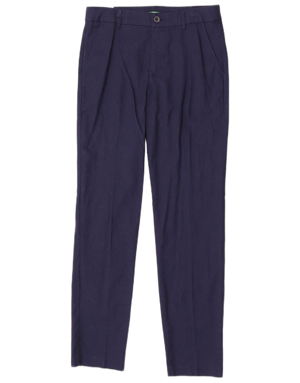 Benetton Boys Slim Fit Chinobukser 13-14 år 3XL W29 L31 Marineblå