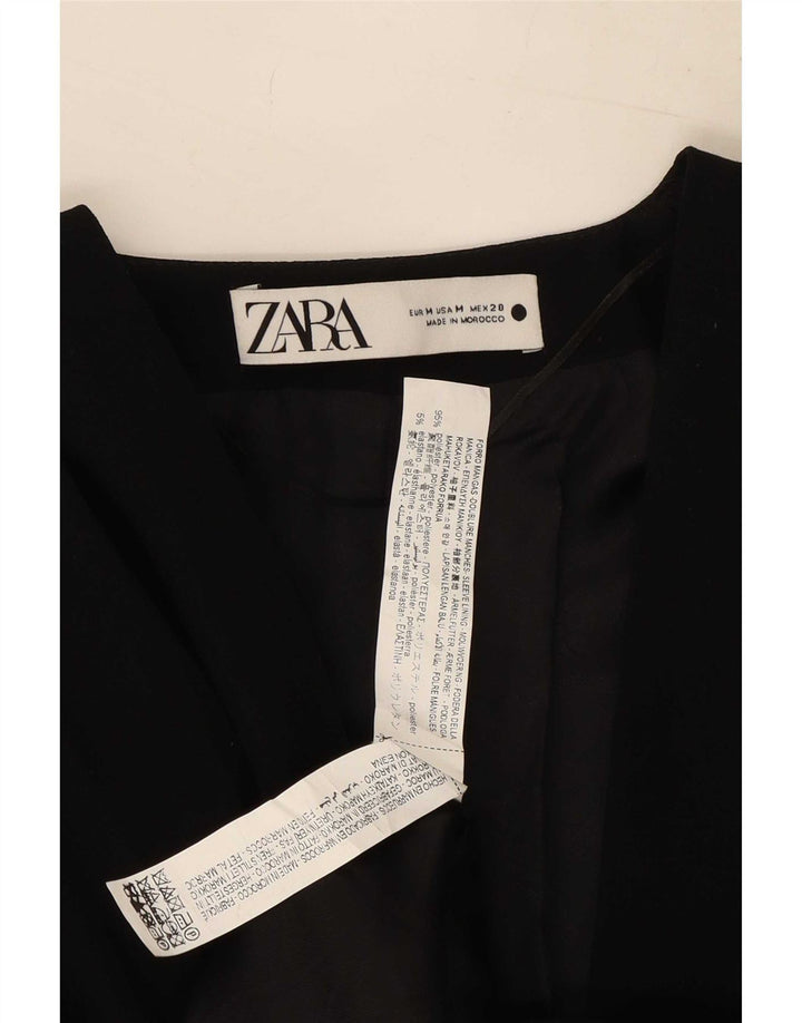 Zara Womens Regular Bodycon Dress UK 14 Medium Black Polyester