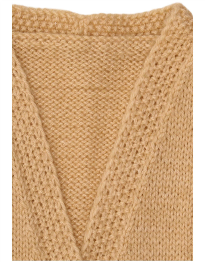 VINTAGE Womens Cardigan Sweater UK 16 Large Beige