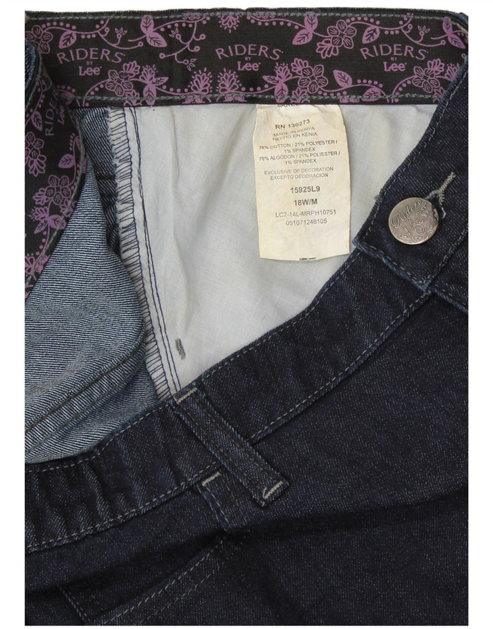 LEE Womens Denim Shorts US 18 XL W36  Navy Blue Cotton