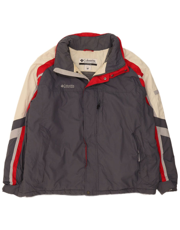 Columbia Herre Windbreaker Jacket UK 44 2XL Grå Colourblock Nylon