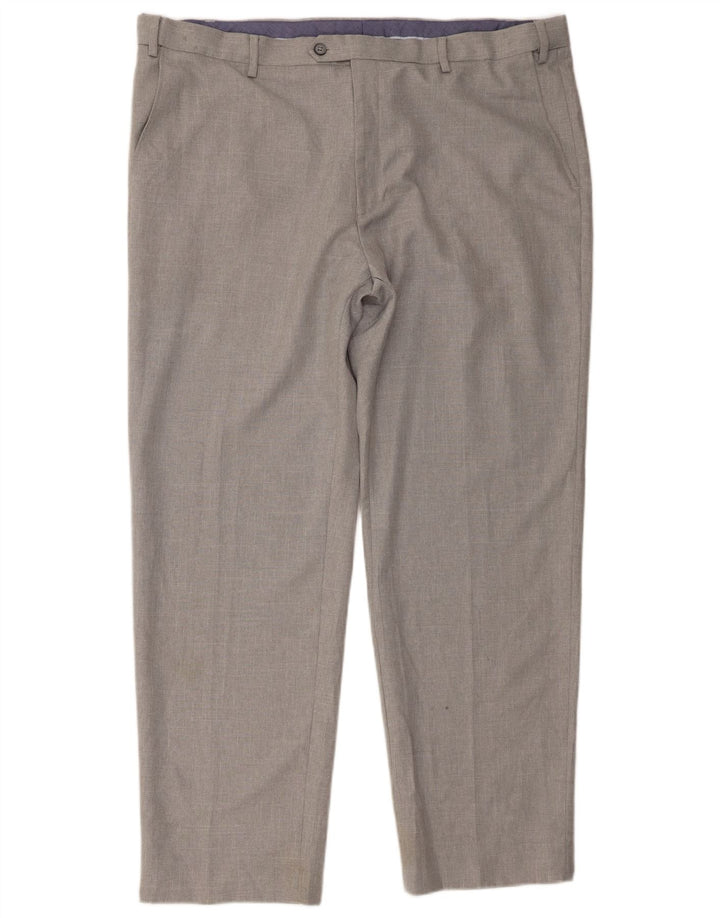 Marks & Spencer Herre Regular Suit Bukser W42 L31 Grå polyester