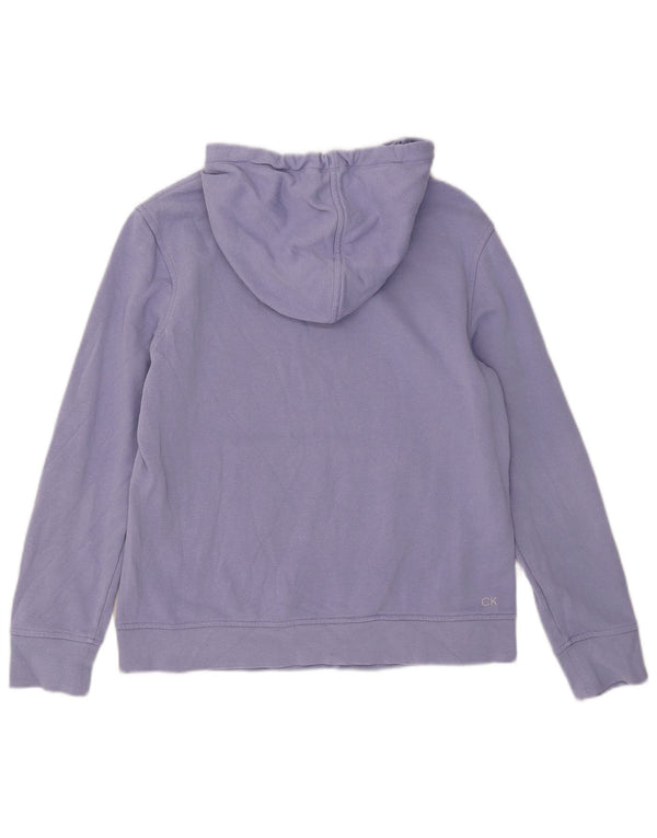 Calvin Klein Grafisk hættetrøje til kvinder UK 14 Medium Lilla