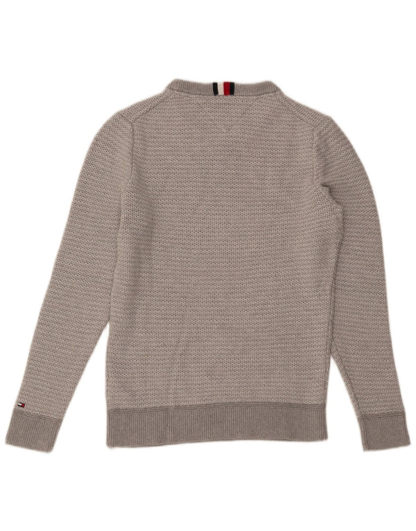 Tommy Hilfiger Herre Crew Neck Jumper Sweater Medium Grå Bomuld