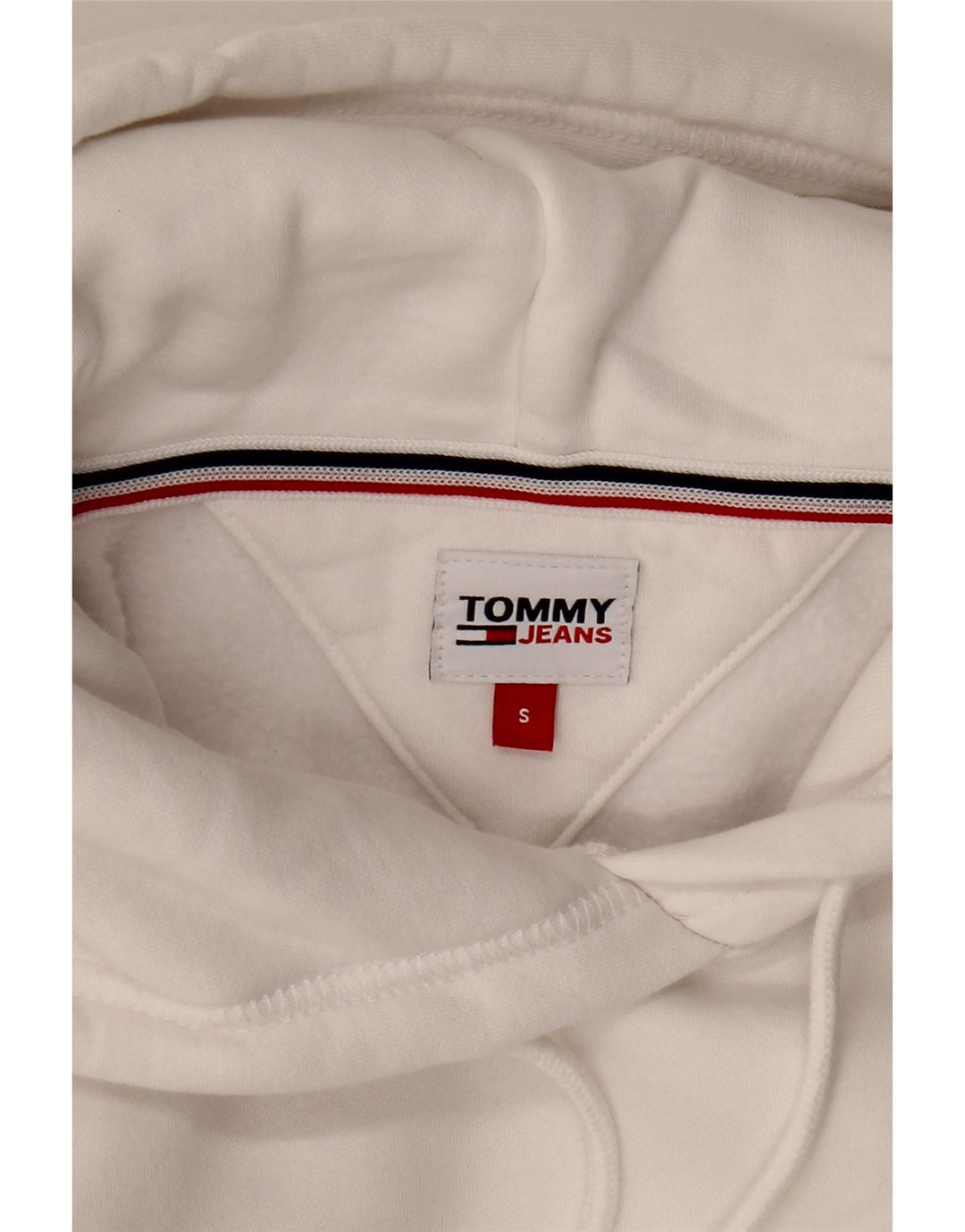 TOMMY HILFIGER Oversized hættetrøje til kvinder UK 10 Small White
