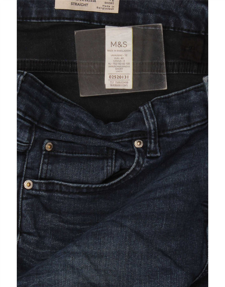 Marks & Spencer Lige jeans til kvinder UK 12 Medium W30 L28 Marineblå