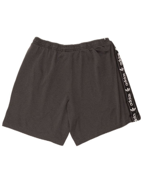 Adidas Grafiske sportsshorts til mænd Large Grå Colourblock Polyester