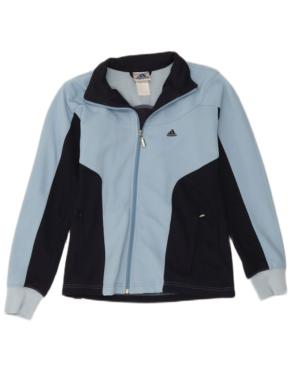 Adidas træningsdragt topjakke til kvinder UK 12 Medium Navy Blue Colourblock