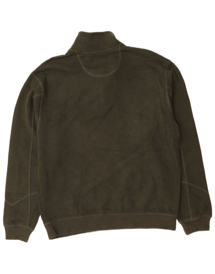 IZOD Sweatshirt med lynlås til mænd Medium Khaki Bomuld