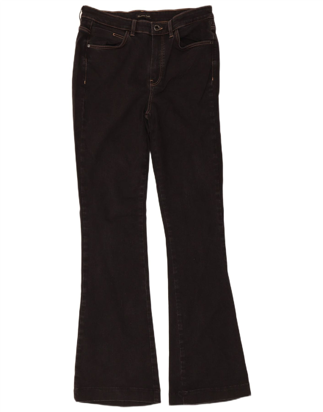 MASSIMO DUTTI Dame Bootcut Jeans EU 42 Large W32 L32 Sort Bomuld