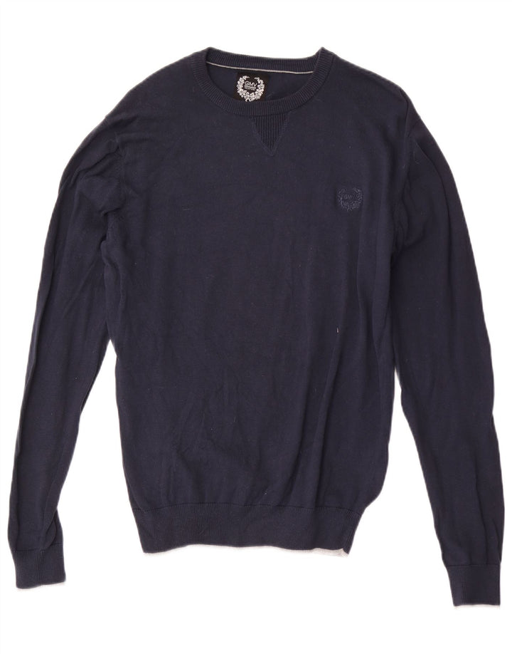 Gianmarco Venturi Herre Crew Neck Jumper Sweater Medium Navy Blue