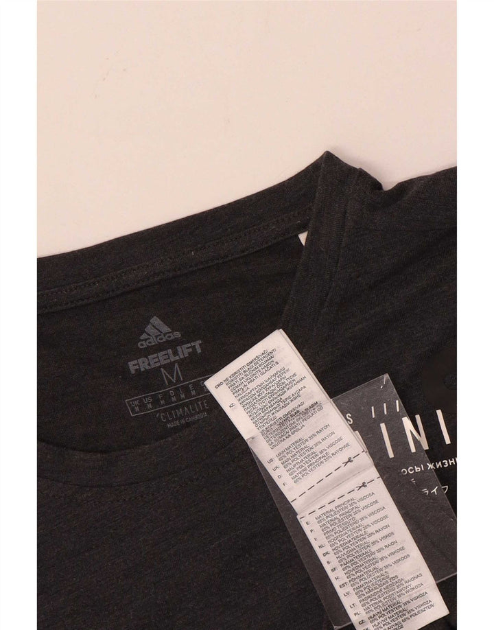 Adidas Herre Climalite grafisk T-shirt top mellemgrå polyester