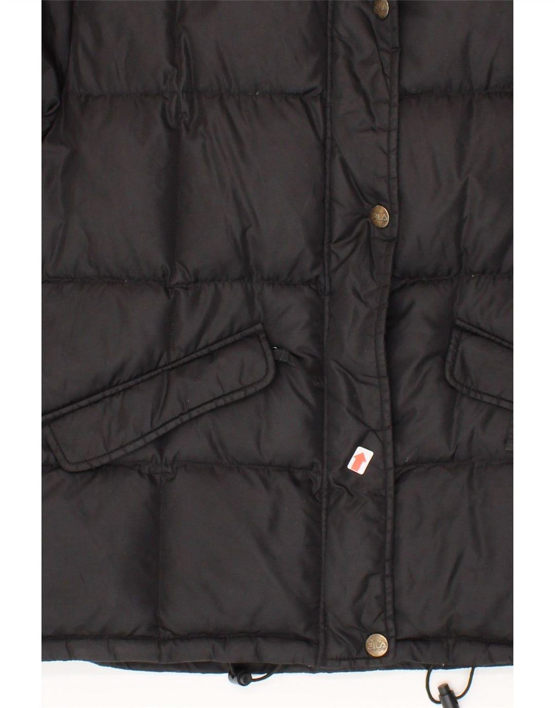 FILA Womens Padded Jacket IT 46 Large Black Polyester Vintage Fila and Second-Hand Fila from Messina Hembry 