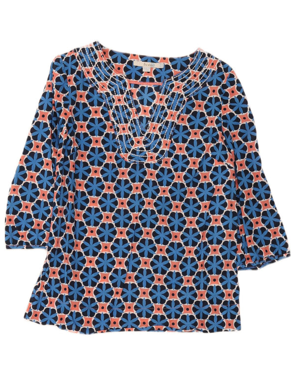 Boden Dame 3/4 ærmet Tunika Top UK 12 Medium Flerfarvet Geometrisk