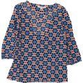 Boden Dame 3/4 ærmet Tunika Top UK 12 Medium Flerfarvet Geometrisk