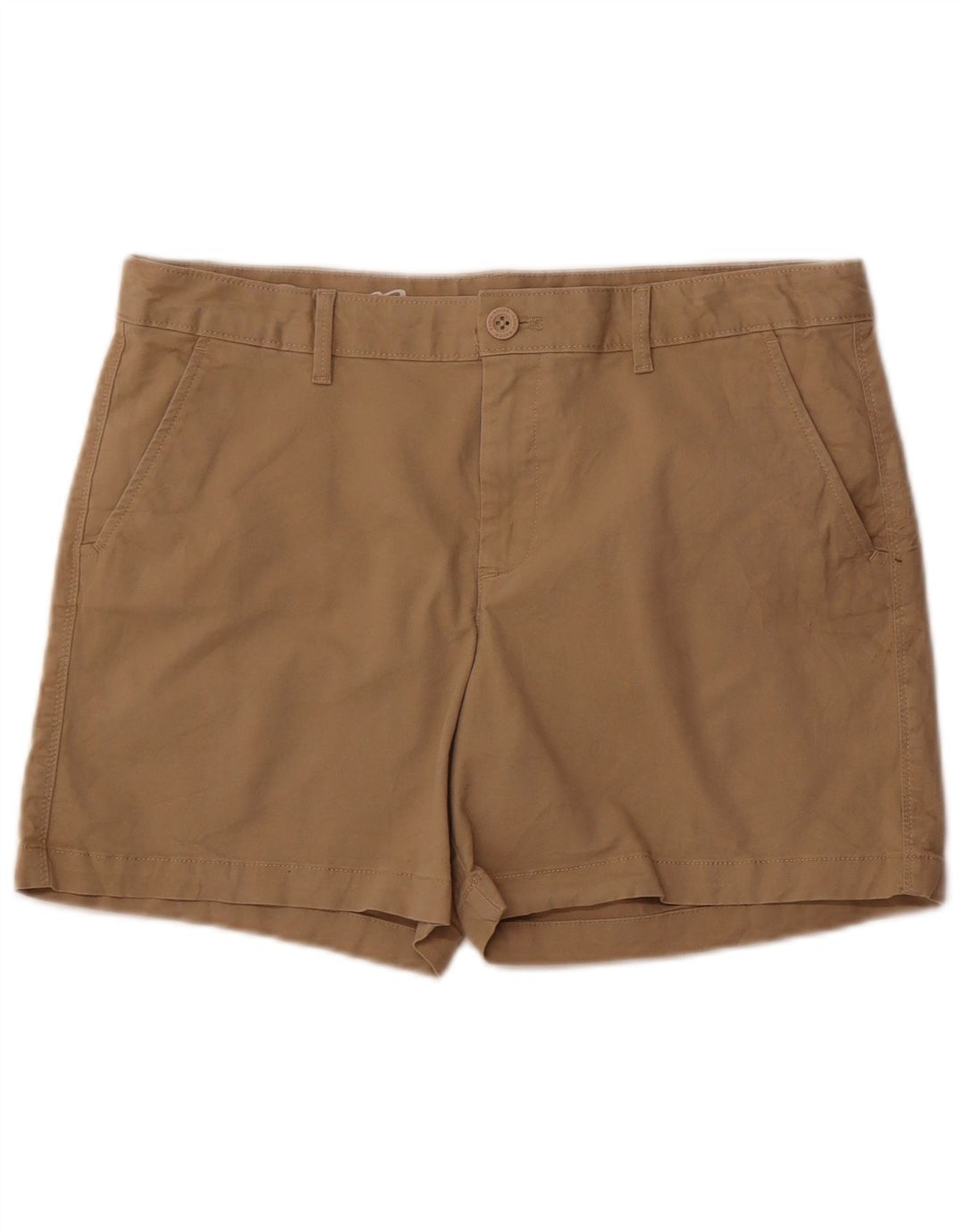 Eddie Bauer Dame Chino Shorts US 12 Large W34 Beige Bomuld