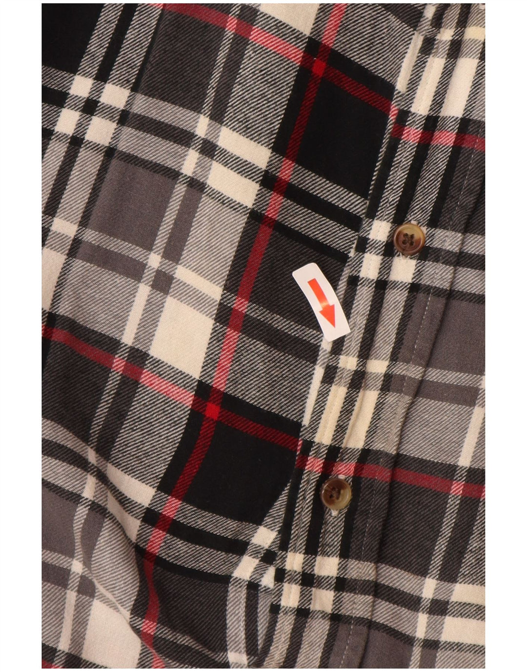 Chaps Herre stor flannelskjorte 2XL sort ternet bomuld