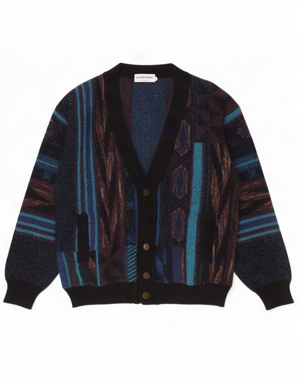 Luciano Chiari Herre Cardigan Sweater IT 48 Medium Flerfarvet Geometrisk