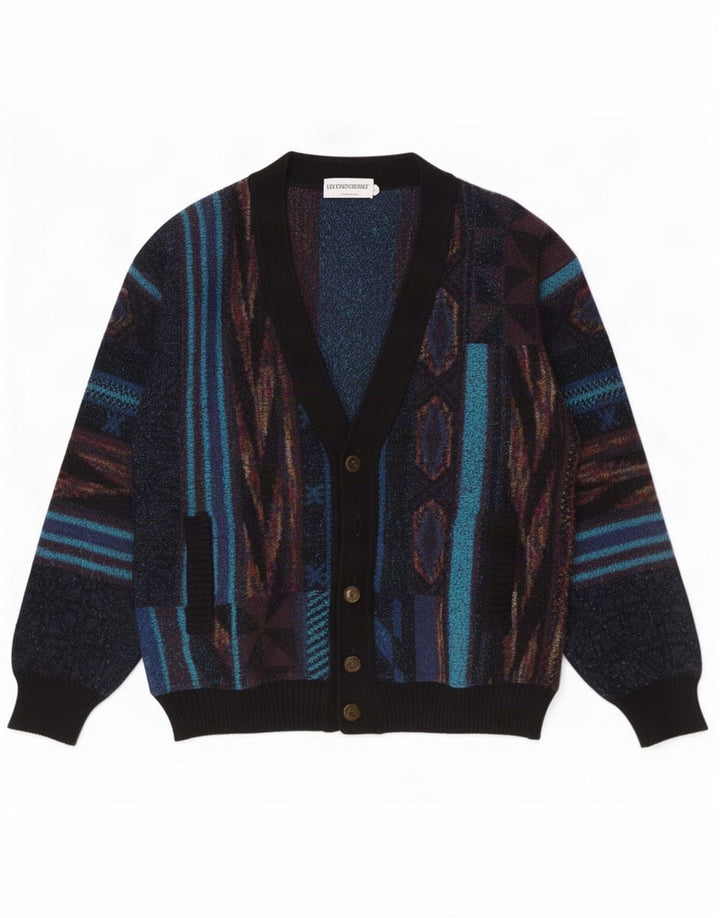 Luciano Chiari Herre Cardigan Sweater IT 48 Medium Flerfarvet Geometrisk
