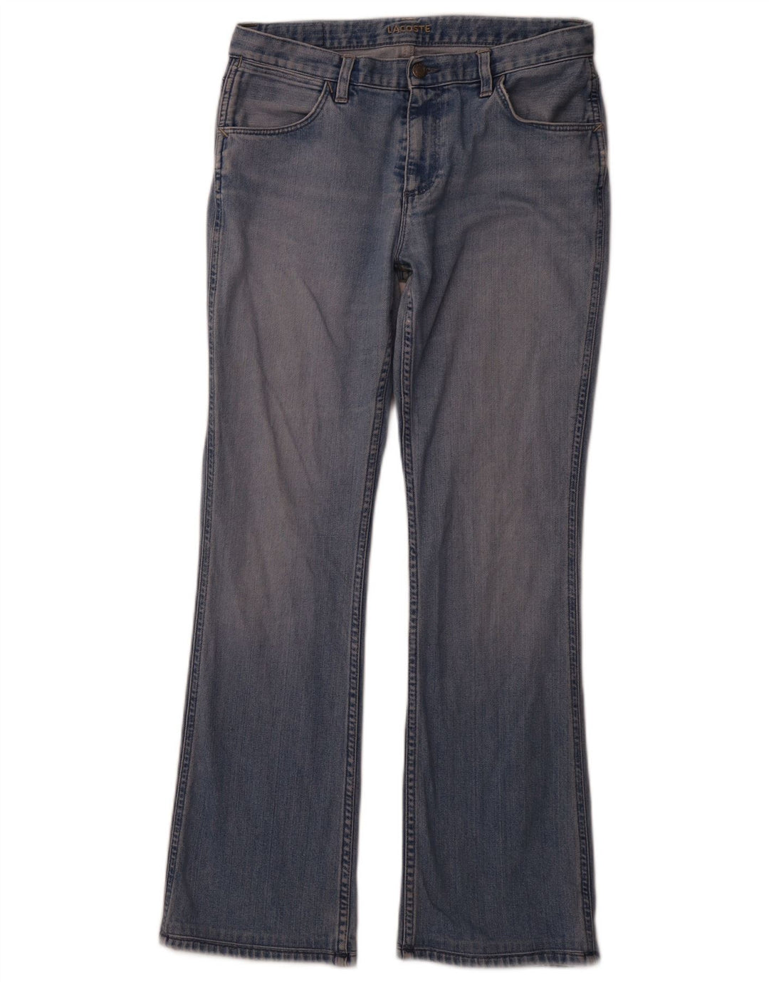 LACOSTE Womens Bootcut Jeans W31 L30 Blue Cotton