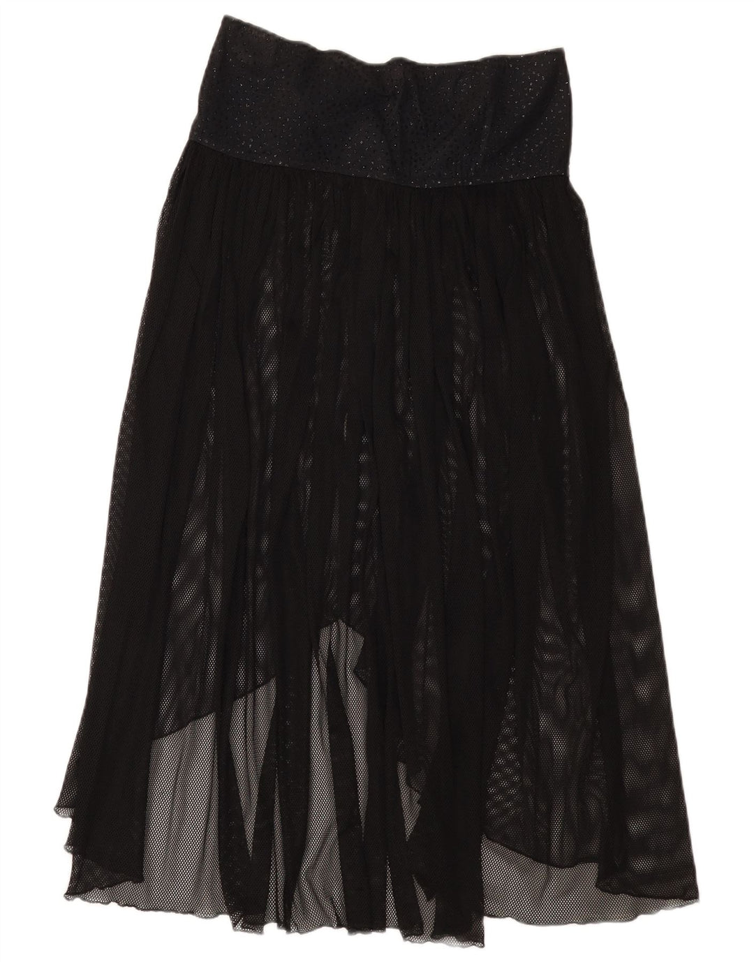 Parah Womens se gennem asymmetrisk nederdel Medium W28 sort polyamid