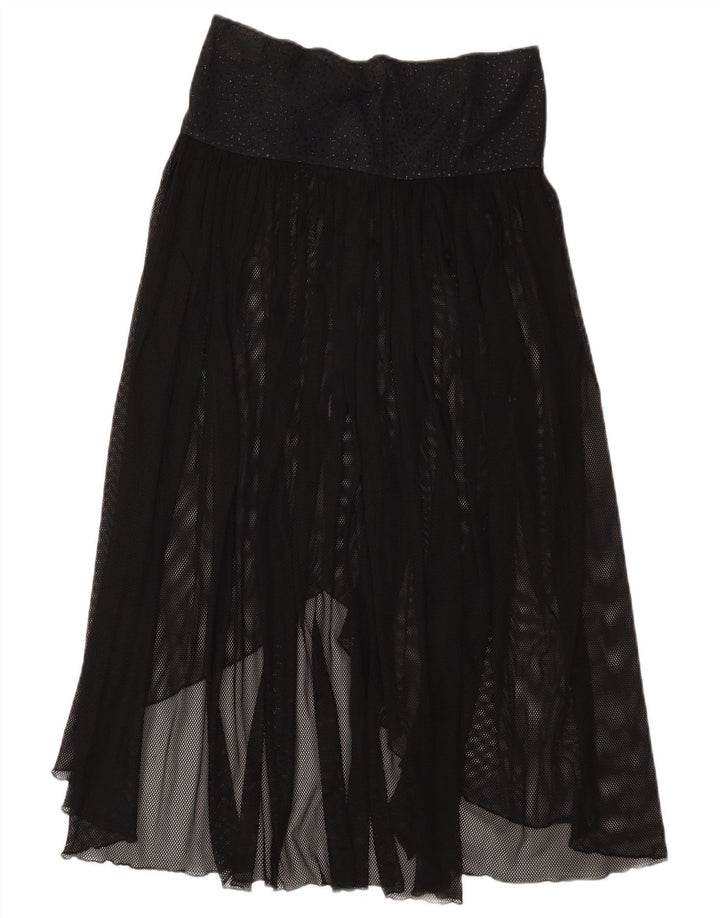 Parah Womens se gennem asymmetrisk nederdel Medium W28 sort polyamid