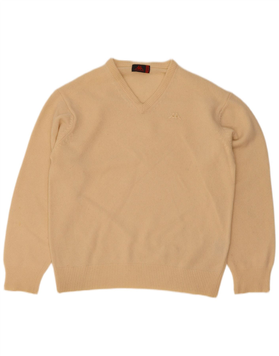 Kappa Herre V-hals sweater Stor Beige Lammeuld