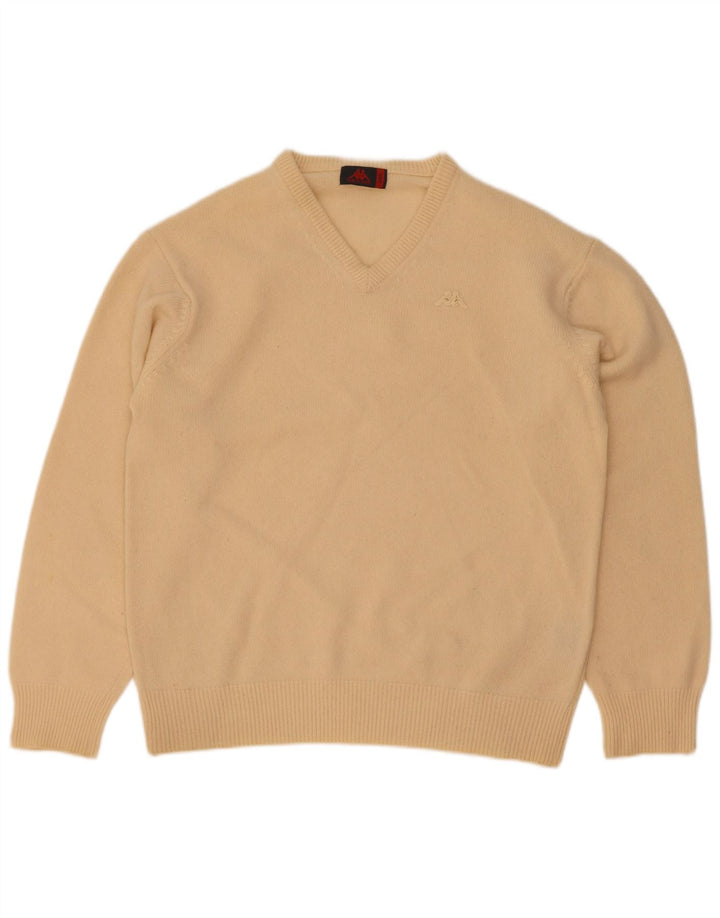 Kappa Herre V-hals sweater Stor Beige Lammeuld