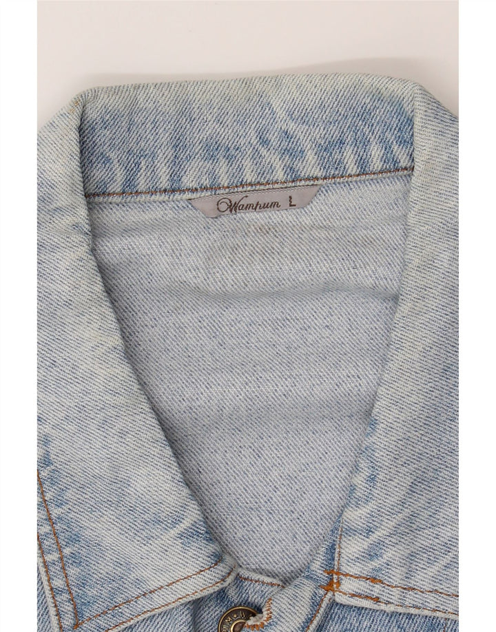 WAMPUM Mens Denim Jacket UK 40 Large Blue Vintage Wampum and Second-Hand Wampum from Messina Hembry 