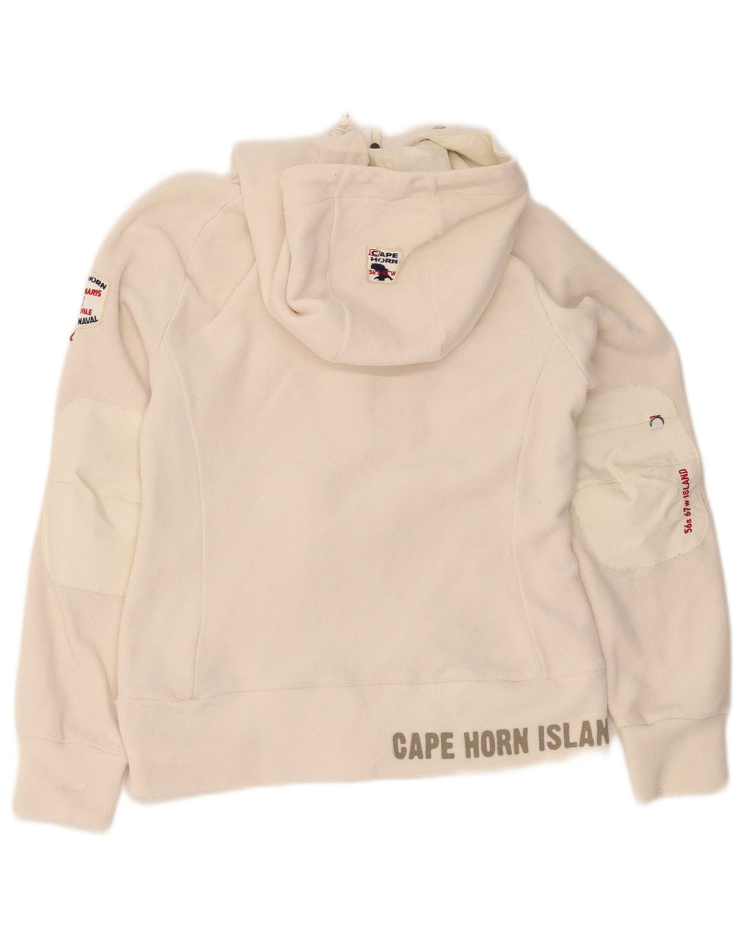 Cape Horn Dame Hættejakke i Fleece UK 10 Small White