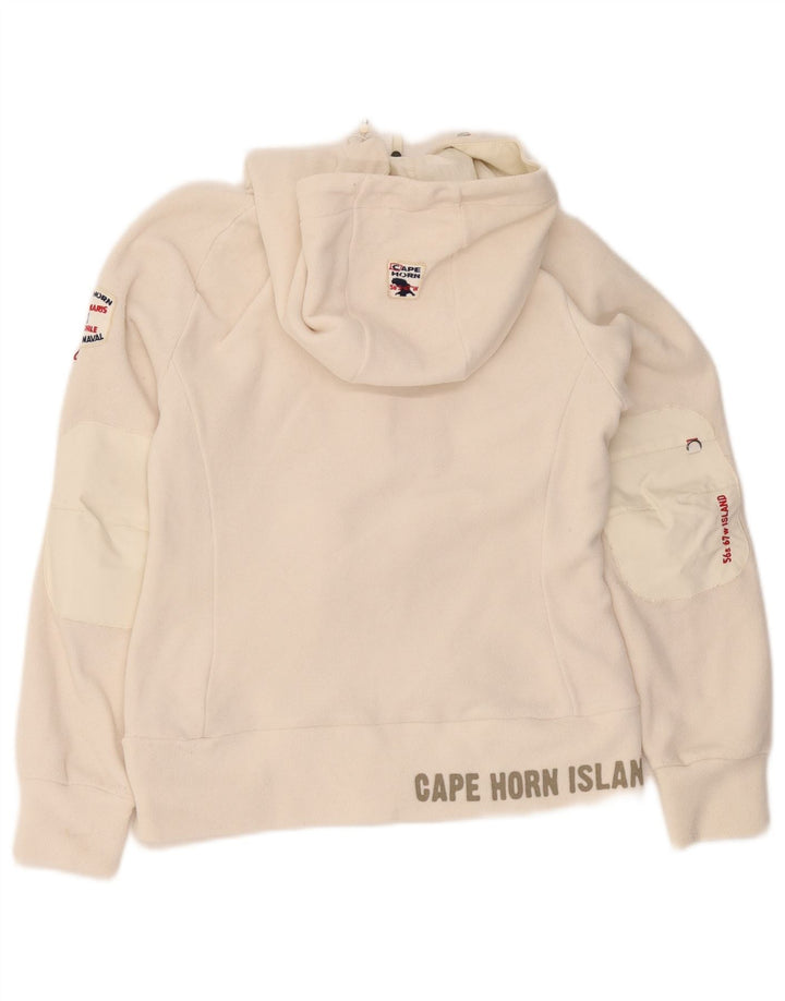 Cape Horn Dame Hættejakke i Fleece UK 10 Small White