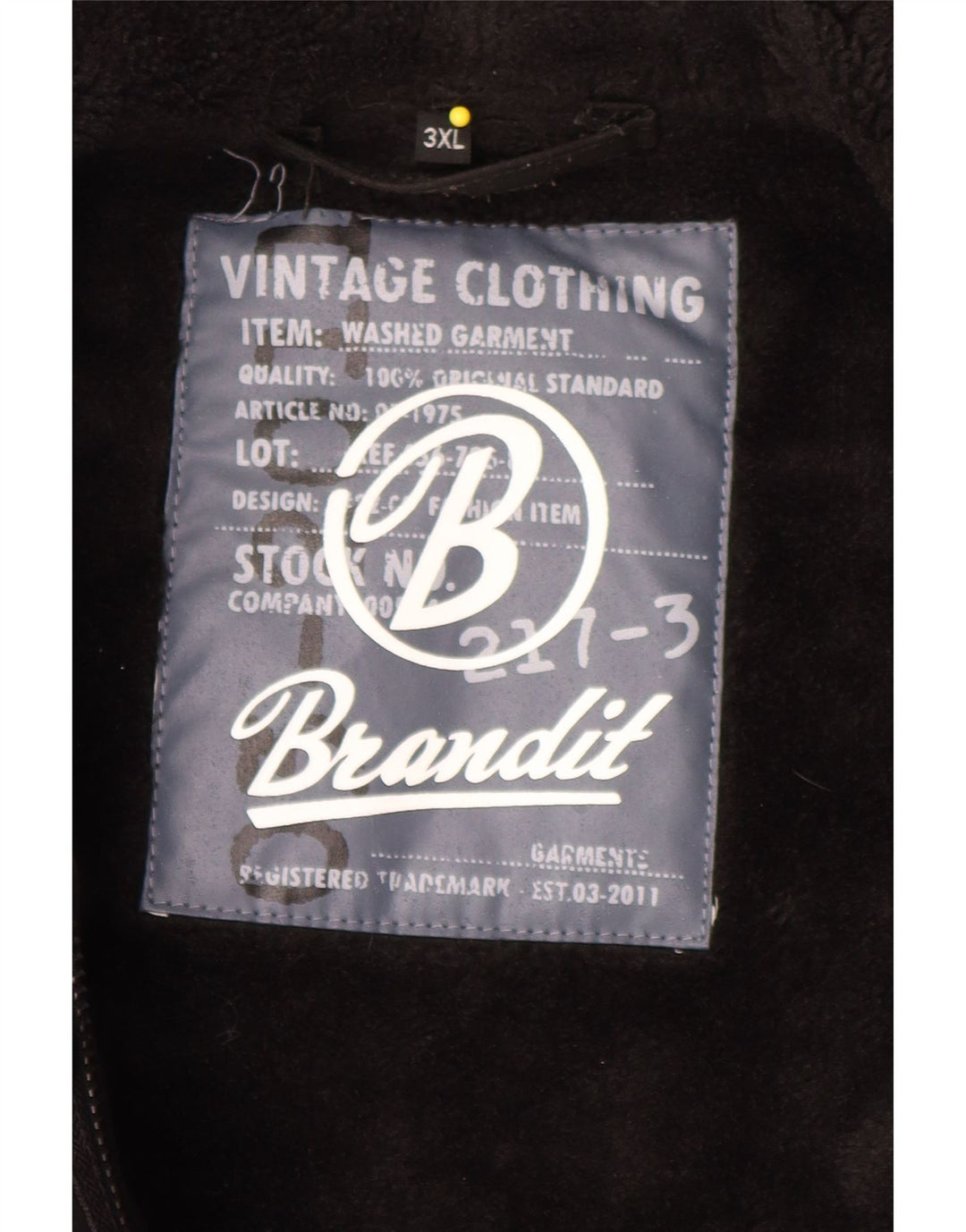 BRANDIT Herre Hooded Parka Jacket UK 46 3XL Sort Polyester