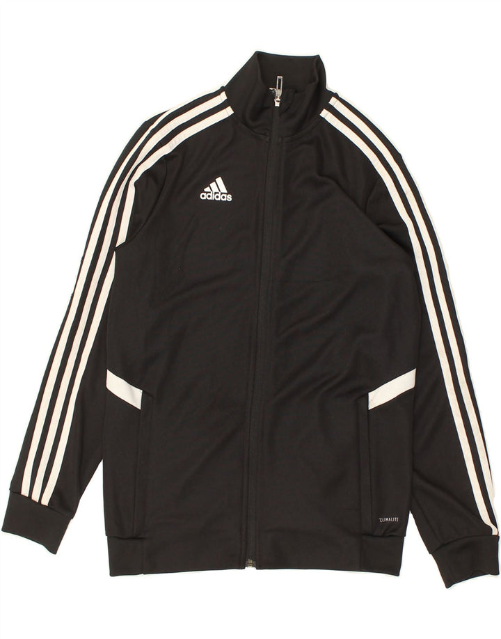 ADIDAS Boys Tracksuit Top Jacket 11-12 Years Black Polyester | Vintage Adidas | Thrift | Second-Hand Adidas | Used Clothing | Messina Hembry 
