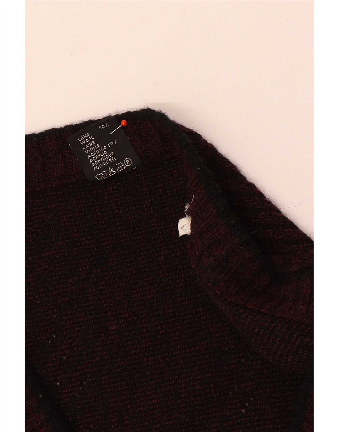 Rinaldi Dame Cardigan Sweater UK 14 Large Maroon Wool