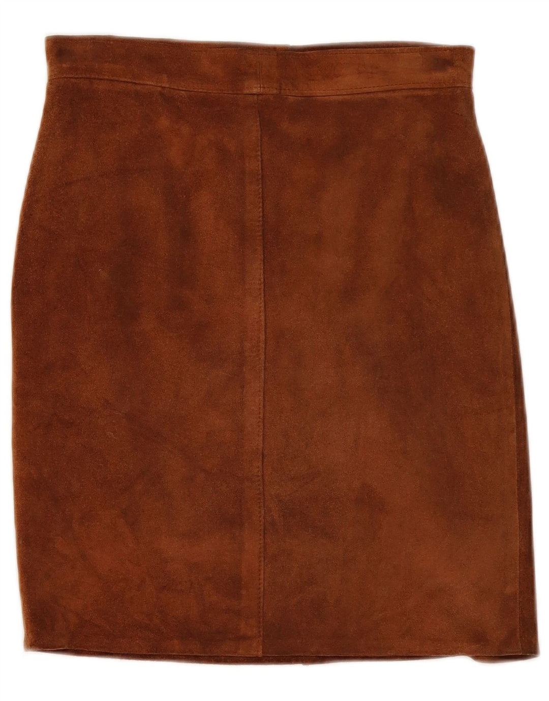 Vintage dame ruskind nederdel lille W27 brunt læder