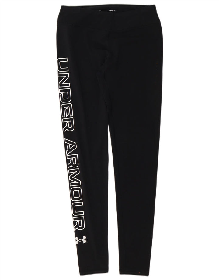 Under Armour Grafiske Leggings til kvinder UK 10 Lille sort bomuld