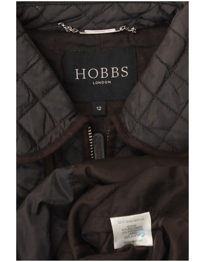 Hobbs Quiltet overfrakke til kvinder UK 12 Medium Brun Polyamid