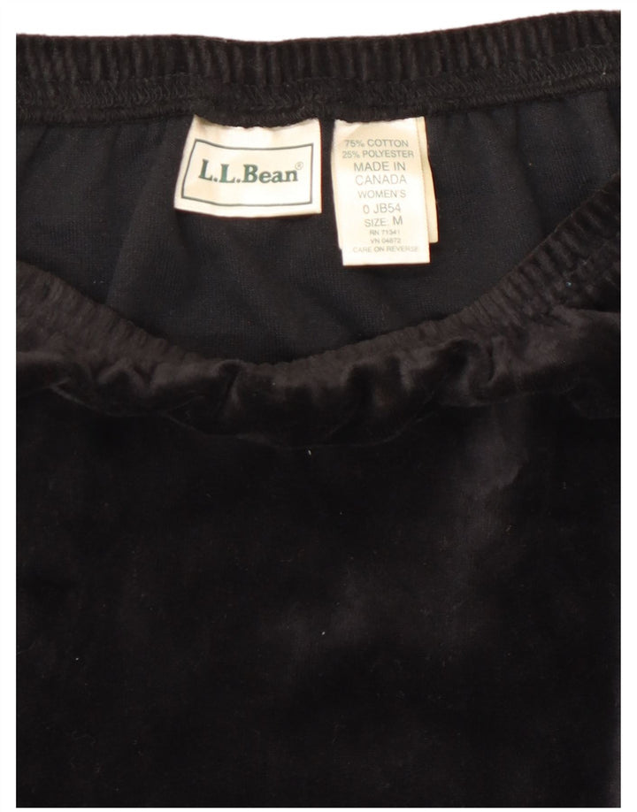 L.L.BEAN Dame Velvet A-line nederdel Medium W28 Sort Bomuld