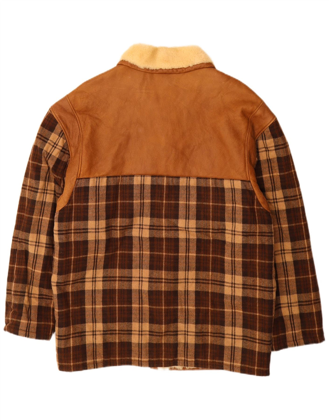 Barbieri Herre Shearling Jacket IT 48 Medium Brown Check