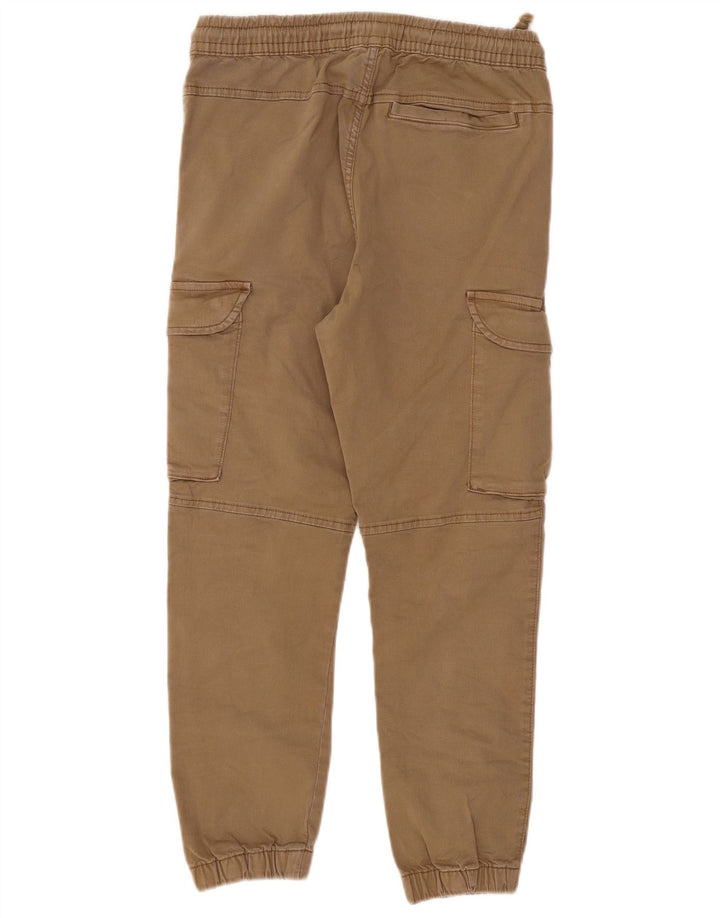 Zara Herre Crop Joggers Cargo Bukser Small W30 L25 Beige