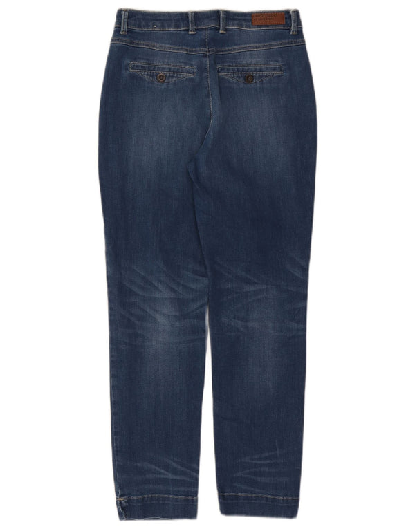 Benetton Dame Slim Jeans UK 8 Small W26 L27 Blue Cotton
